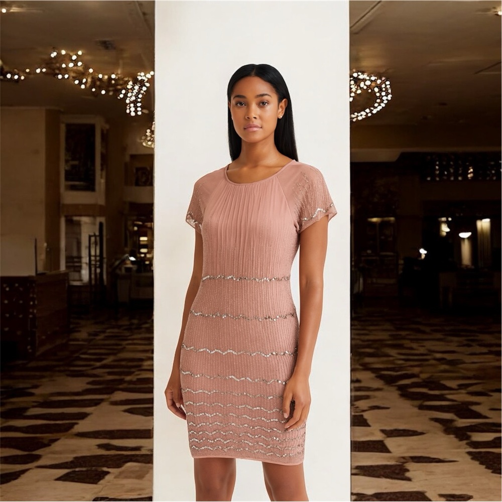 ABS beaded dress size 4 NWT